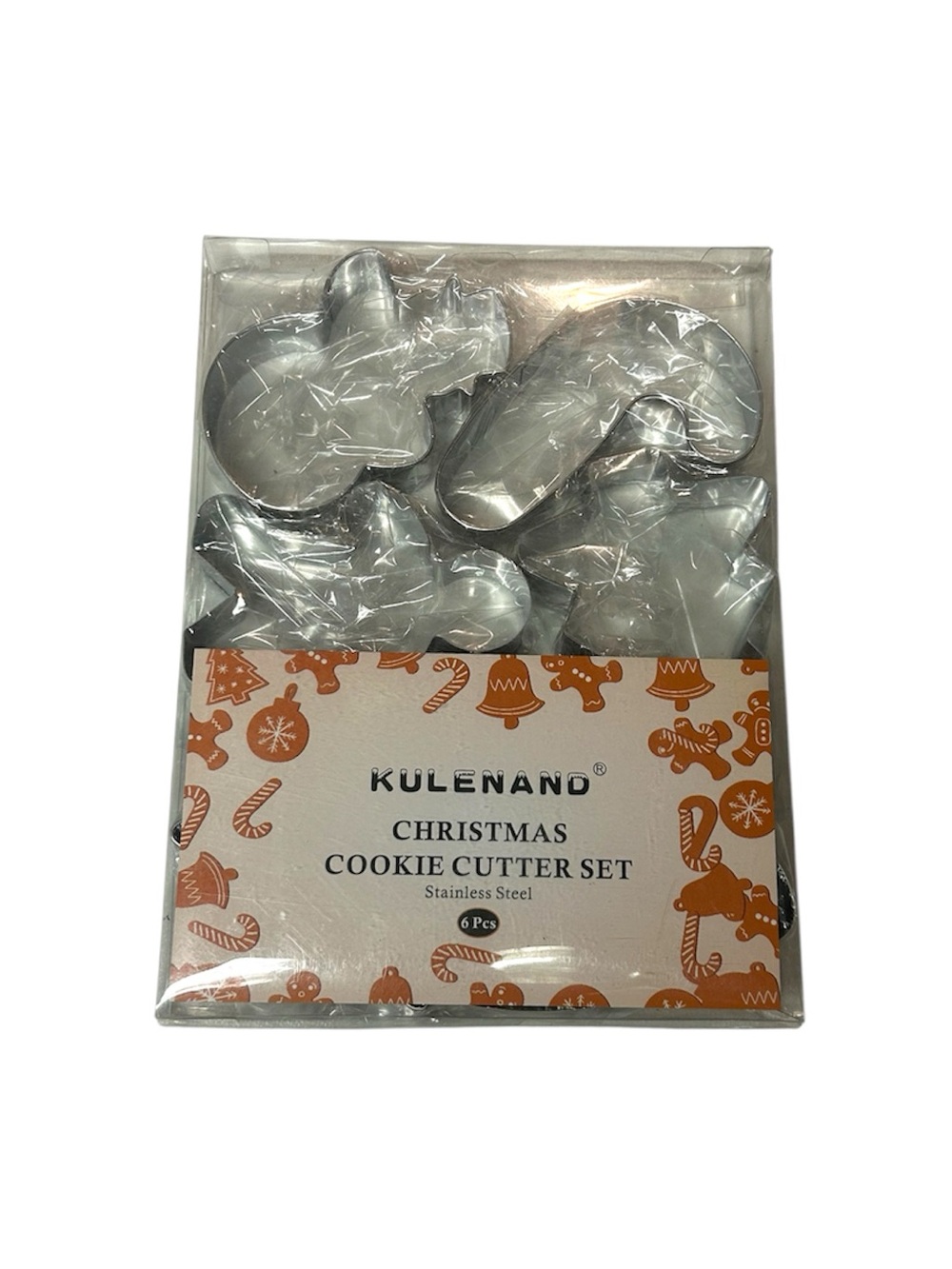 Silver Christmas Cookie Cutter Set - 6pc